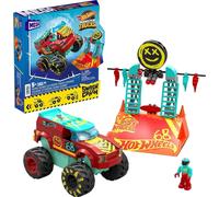 Mega Hot Wheels Jouet Construction Course Extrême Demo Derby Chocs Et Fracas Monster Truck, 1 Mini-Figurine Articulée Conducteur Incluse, 151 Pièces, Jouet Enfant, A Partir De 5 Ans, Hng53