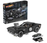 Mega Construx - Hot Wheels Rodger Dodger - Voiture de Course à Construire - Présentoir - Capot Ouvrable - Grande Taille (1/20)