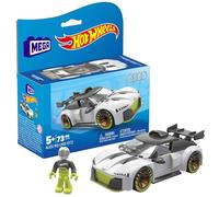 Mega Hot Wheels Mega Hot Wheels Audi R8 LMS GT2 Coffret de Construction avec 73 pièces et 1 Mini-Figurine de Pilote, Cadeau pour Enfants à partir de 5 Ans Jouet Enfant, Dès 3 Ans, HKF93