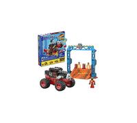 MEGA Hot Wheels Monster Trucks Kit de construction de voiture jouet Smash & Crash Bone Shaker Crush Course avec 151 pices 1 micro figurine pilot