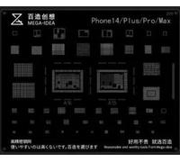 Mega Idea Black Steel Bga Reballing Stbbles,Cpu Nand Hole Plating,18 Template Pour Iphone 14 13 12 11x8 7 6 - Type 14 14pro Max