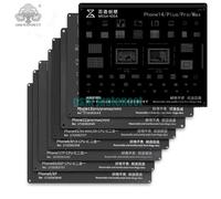 Mega Idea Black Steel Bga Reballing Stbbles,Cpu Nand Hole Plating,18 Template Pour Iphone 14 13 12 11x8 7 6 - Type 9pcs 6-14 Promax