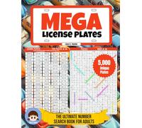 Mega License Plates: The Ultimate Number Search Book for Adults
