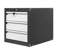 Mega-M Armoire Suspendue: Cette Armoire en Acier (37x48,6x50 cm) a 3 tiroirs pour Le Rangement des Outils, idéale pour Les ateliers.