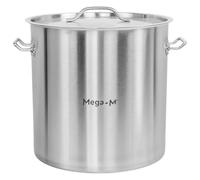 Mega-M Marmite haute STANDARD: Cette marmite de 50 L en acier inoxydable avec un fond 'sandwich' est compatible avec tous les feux et est facile à nettoyer.