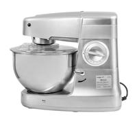 Mega-M Robot de cuisine multifonction 3 en 1, 1500 W, bol en acier inoxydable de 8 l, mixeur planétaire avec hachoir à viande et blender, 6 vitesses, argenté