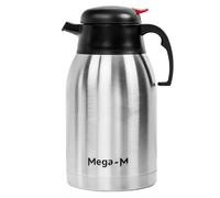 Mega-M Thermos de Table 1,5L en Acier Inoxydable, Double Paroi, avec Bouton-Poussoir pour un Service Facile, Idéal pour Boissons Chaudes et Froides.