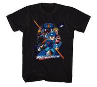 Mega Man - Collage Orange Beam - Manches Courtes - Adulte - T-Shirt