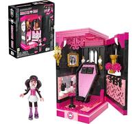 Mega Monster High Coffret de Construction Biblio-Crypte de Draculaura, avec 301 pièces, Figurine articulée, pour Les collectionneurs, HXJ88