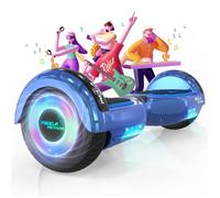 MEGA MOTION Hoverboard 6,5"" Bleu - Haut-parleur Bluetooth - avec Lumières LED pour Enfants