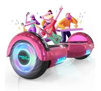 MEGA MOTION Hoverboard 6,5"" Rose - Haut-parleur Bluetooth - avec Lumières LED pour Enfants