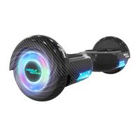 MEGA MOTION Hoverboard, Hoverboards à deux roues de 6,5 pouces avec Haut-parleur Bluetooth, avec Lumières LED colorées, Cadeau pour Enfants et Adolescents (Noir de carbone)