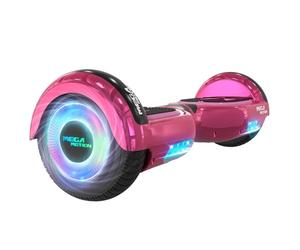 MEGA MOTION Hoverboard, Hoverboards à deux roues de 6,5 pouces avec Haut-parleur Bluetooth, avec Lumières LED colorées, Cadeau pour Enfants et Adolescents (Rose)
