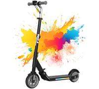 MEGA MOTION Trottinette électrique pour Enfants - 3 Modes de Vitesse, Moteur 150W, Vitesse maximale 16 km/h, Pliable, Hauteur du Guidon réglable, Roues de 6 Pouces, éclairage latéral LED