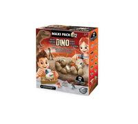 Mega Pack 12 oeufs dinosaures a deterrer - Kit excavation, fouille Dino Egg - Figurines - Set Jeu archeologie enfant + carte Tigre
