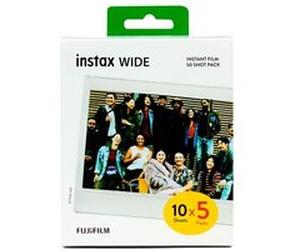 Mega pack papier photo instantané Instax Wide 5x10 vues Blanc Blanc G