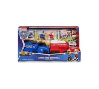 Mega Pack Pat Patrouille Camion Pompier + Police 22 Cm Marcus + Chase - Set Truck Rescue + Carte Offerte - Véhicule - Figurine