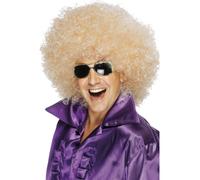 Mega Perruque Afro Blond 70s Disco Rétro Hommes Déguisement Blond Accessoire