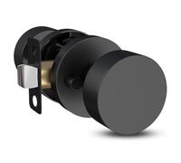 Mega Poignes Buena Privacy I Bouton de porte noir pour couloir, placard et salle de bain I Design rversible robuste I S'adapte toutes les t