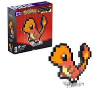 Mega Pokémon Coffret Construction Salamèche, Figurine Articulée, Style Rétro Pixélisé, 15 Cm, Décoration Murale Ou Table, 349 Pièces, À Collectionner, Jouet Enfant, A Partir De 7 Ans, HTH76