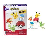 Mega Pokémon - Coffret 4 Figurines Pokémon Et Une Poké Ball - Jouet De Construction - 7 Ans Et +
