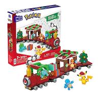 Mega Pokémon Coffret À Construire Train des Fêtes avec 373 Pièces Et Surprises Festives, avec Figurines Pokémon Pikachu, Bulbizarre, Salamèche Et Carapuce, Jouet Enfant, Dès 6 Ans, HHP69
