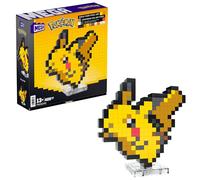 Mega Pokémon Coffret Construction Pikachu, Figurine Articulée, Style Rétro Pixélisé, 15 Cm, Décoration Murale Ou Table, 400 Pièces, À Collectionner, Jouet Enfant, A Partir De 7 Ans, HTH74