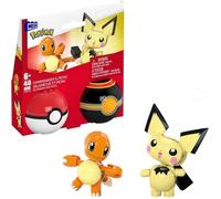 Mega Pokémon - Coffret construction Salamèche et Pichu avec figurines articulées