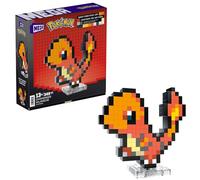 Mega Pokémon Coffret Construction Salamèche, Figurine Articulée, Style Rétro Pixélisé, 15 Cm, Décoration Murale Ou Table, 349 Pièces, À Collectionner, Jouet Enfant, A Partir De 7 Ans, HTH76