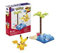 MEGA Pokémon Coffret de construction avec Figurine Pikachu Aventure à la Plage avec 79 briques et pièces compatibles, Jeu de Construction, Dès 7 ans, HDL76