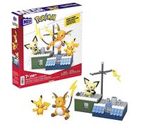 Mega Pokémon Coffret De Construction Évolution Pikachu, avec 3 Figurines Articulées Incluant Pichu, Pikachu Et Raichu, 160 Briques Et Pièces, Jouet Enfant, A Partir De 6 Ans, HKT23