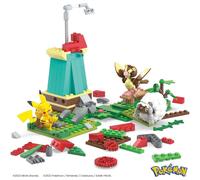 MEGA BLOKS Coffret construction Moulin à la Campagne 240 pièces Pikachu Roucool Moumouton dès 7 ans