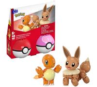 Mega Construx Pokémon Pokeball Salameche et Évoli 40 pièces Mattel Or