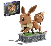 Mega Pokémon Évoli en Mouvement Coffret de Construction de 1 381 pièces Contenant 1 Figurine articulée avec molette à Tourner pour actionner Le Mouvement, Jouet à Construire et à Exposer, HTH71