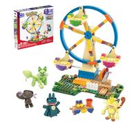 MEGA Pokémon La Grande Roue Jouet de construction de 393 pièces avec les figurines articulées Poussacha, Goinfrex, Miaouss et Axoloto de Paldea pour enfants, HXF80