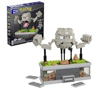 Mega Pokémon Mini Motion Racaillou Coffret de Construction de 343 pièces Contenant 1 Figurine articulée avec poings Mobiles, Jouet à Construire et à Exposer pour Les collectionneurs, HWR79