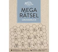 Mega-Rätsel Großdruck. Bunter Rätselmix in Großschrift: Nachhaltiger Rätselspaß in großer Schrift auf umweltfreundlichem Recyclingpapier
