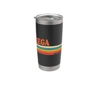 Méga rétro personnalisé prénom vintage rayures Gobelet isotherme en acier inoxydable double paroi