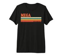 Méga rétro personnalisé prénom Vintage Rayures T-Shirt Haut de Gamme