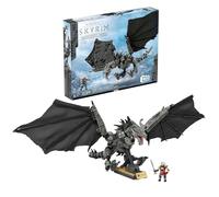 MEGA Skyrim Alduin Le Dévoreur de Mondes, figurine à construire de 619 pièces avec 1 personnage Dragonborn pour les collectionneurs, HXR98
