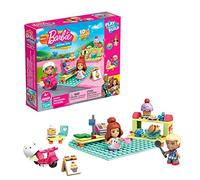 Mega Stationers Construx Barbie Coffret Boulangerie avec 2 Mini-Figurines, Jeu de Briques de Construction, 76 pièces, pour Enfant dès 4 Ans, GWR32