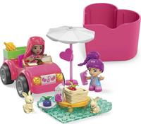 MEGA WONDER BUILDERS MEGA Barbie Color Reveal Building Toys, Convertible Road T