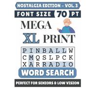 Mega XL 70-pt Print Nostalgia Word Search (VOL. 3): Designed for Seniors | 60 Nostalgia Themed Puzzles | 8.5x11 Inches | Thoughtful Gift for Parents, Grandparents & Loved Ones