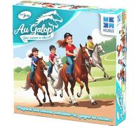 Megableu - AU Galop Une Saison à Cheval - Jeu de Société pour Enfants dès 7 Ans - Prépare Ton Cheval & Gagne la Course - Jeu de Plateau Famille - Fans d'Équitation - 2 à 4 Joueurs - en Français
