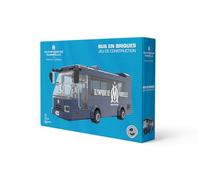 Megableu - Bus à Assembler Olympique DE Marseille- 319 Briques de Construction - Maquette Licence Officielle Om - Jeu de Construction pour Adultes & Enfants - Idée Cadeau Fans - Supporter Football Om