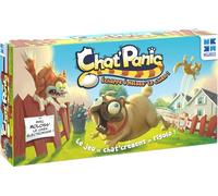 Megableu - Chat Panic - Jeu de Société Rigolo pour Enfants dès 5 Ans - Parcours en 3D - Chien Électronique Interactif - Jeu d'action & Rapidité - 2 à 4 Joueurs - Piles Non Incluses - en Français
