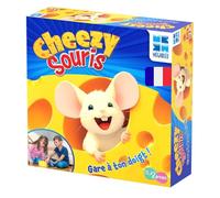 Megableu Cheezy Souris - Jeu de Société Enfant Drôle et Surprenant | Version française pour 2 à 4 joueurs dès 3 ans - Tournez le fromage, choisissez un trou et évitez la souris surprise