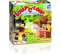Megableu - Echap O Loup - Jeu De Société D'action Pour Enfants Dès 4 Ans - Le Jeu Musant Des 3 Petits Cochons - Gare Au Loup Qui Souffle Sur Les Maisons - 2 À 3 Joueurs - 10 Min - En Françai[Z1824]