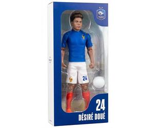 Megableu Figurine Foot Désiré Doué FFF - Réaliste et Articulée 20 cm | Licence officielle FFF dès 8 ans - 10 points d’articulation, tient debout et porte la tenue des Bleus avec le numéro 24
