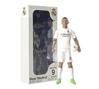 Megableu - Figurine Foot MBAPPÉ - 20cm - Grande Figurine Footballeur Réaliste & Articulée - Licence Officielle -10 Points d’Articulation - Jouet Football Real Madrid - Idée Cadeau Fans Kylian Mbappé